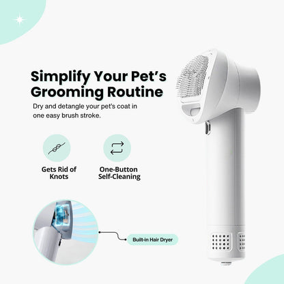 PrettyPets™ -  2 in 1 Smart Pet Hair Dryer with Slicker Brush