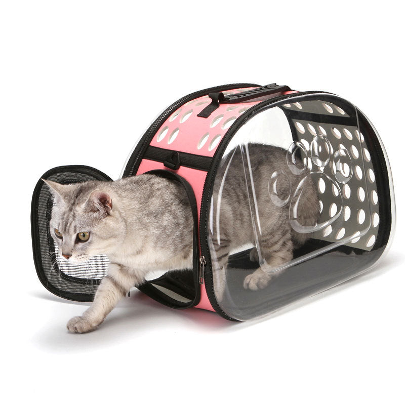 PrettyPets™ - Travel Transparent Cat Carrier Bag