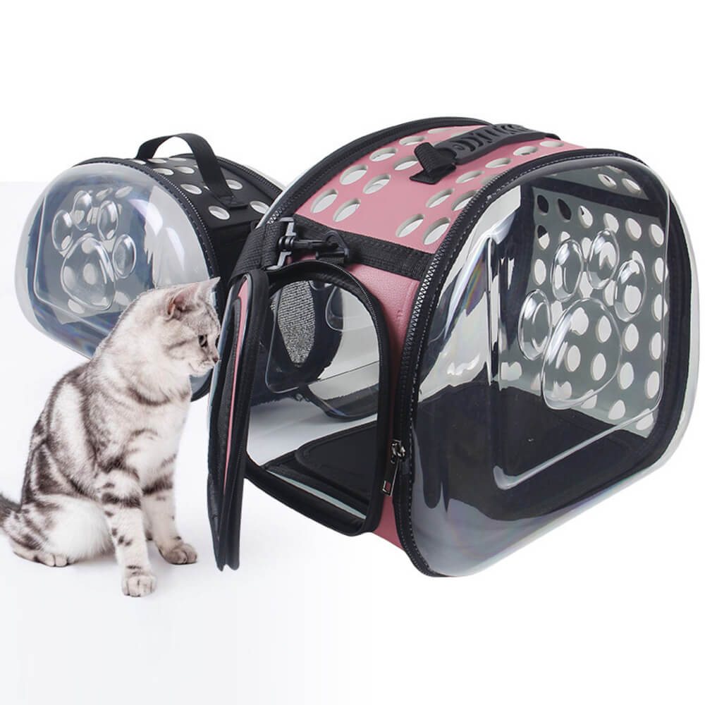 PrettyPets™ - Travel Transparent Cat Carrier Bag