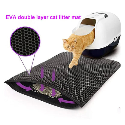 PrettyPets™ - EVA Double Layer Cat Litter Box Mat