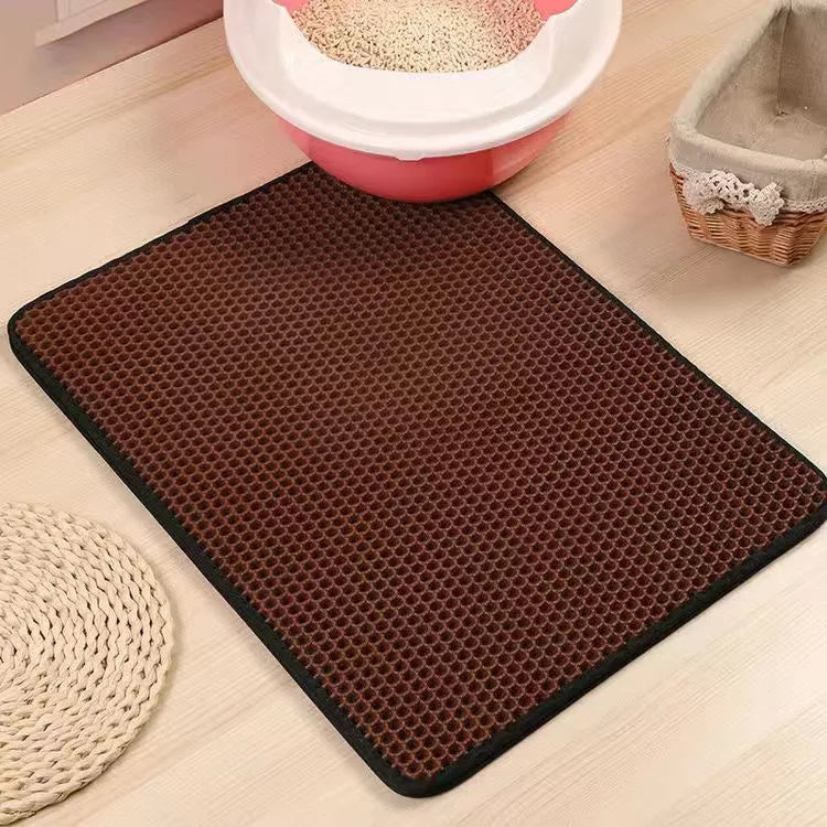 PrettyPets™ - EVA Double Layer Cat Litter Box Mat