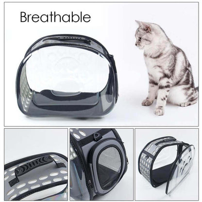 PrettyPets™ - Travel Transparent Cat Carrier Bag